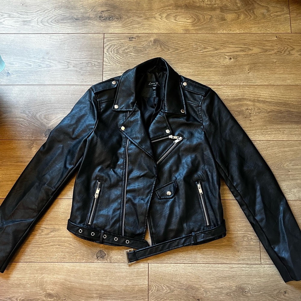 Moto jacket! - size large fits like medium!!